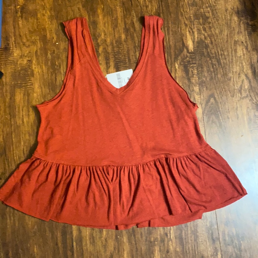 Red babydoll tank